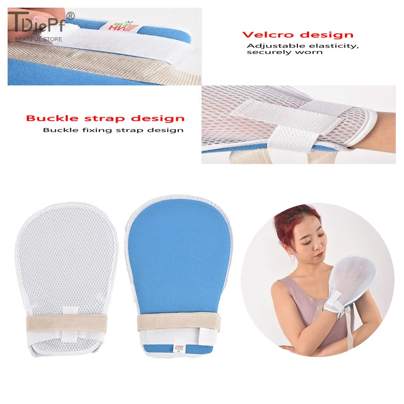 1 Pcs Medical Restraint Glove Detachable Bedridden Patient Anti Fall Hand Constraint Protector Elderly Anti Scratch Fixed Glove