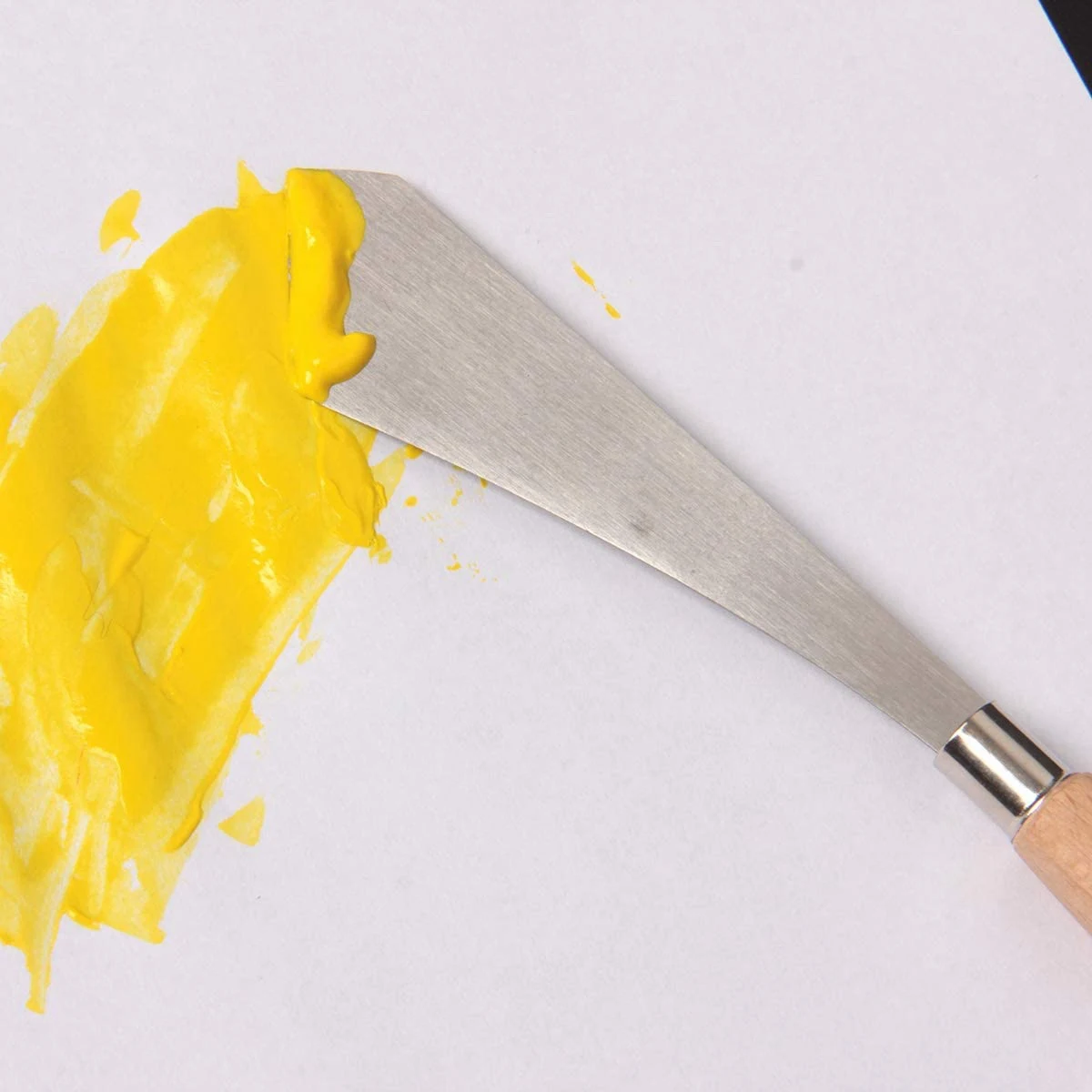 2 Pcs Painting Knife Spatula Palette Knife Wood Handle and Painting Accessories for Art and Paint