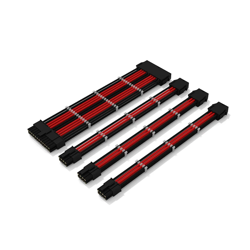 ATX Extension Cable Kit, Manga, PC, GPU, CPU, Fonte de Alimentação, 30cm