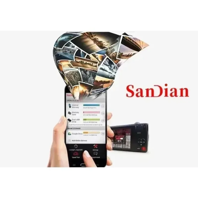 FOR SANDIAN Original Micro SD Card 128GB/256GB/512GB/1TB, U3 V30 A2 Class10 UHS-1, 4K Ready, Fast for Phone & Action Cam.