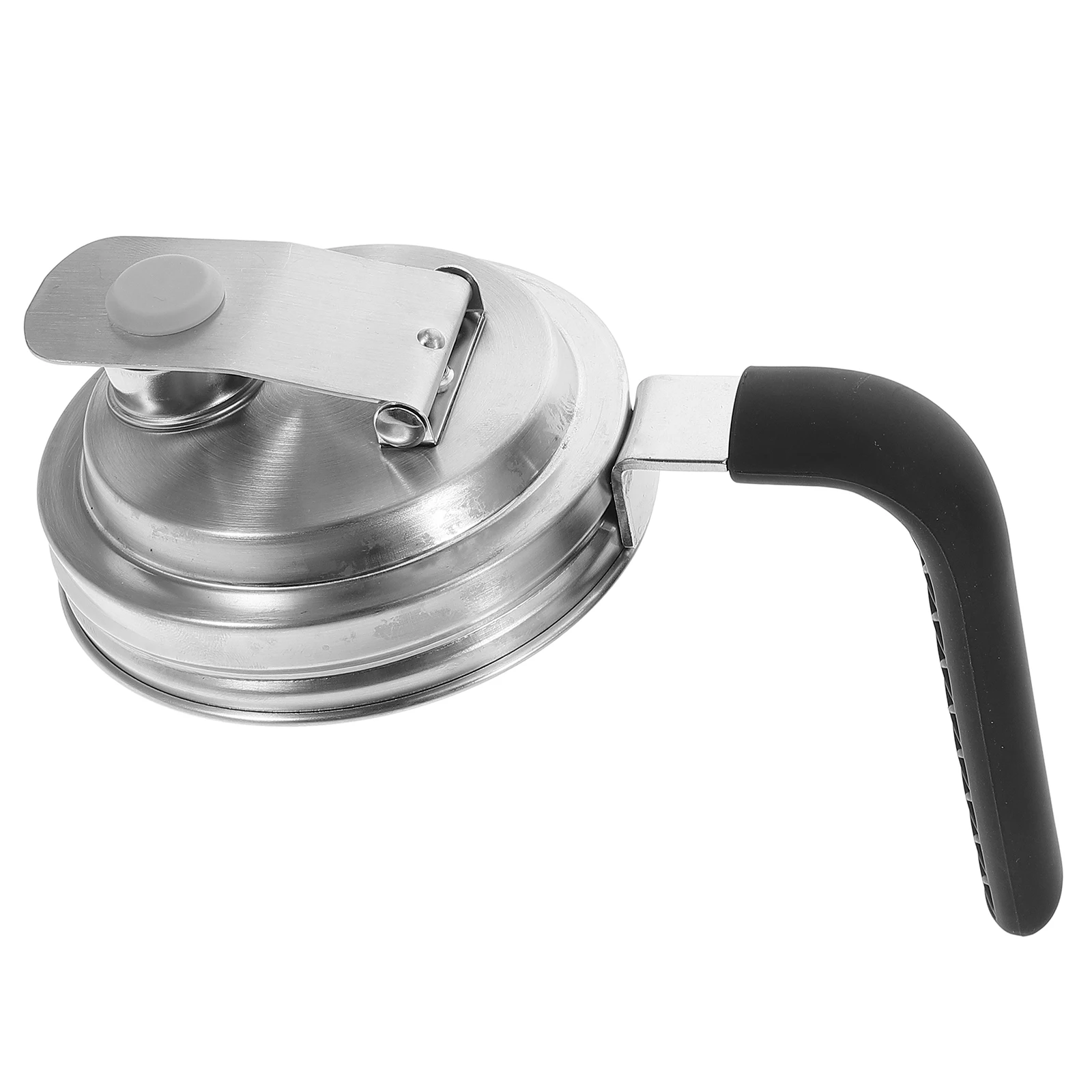 

Stainless Steel Handle Wide Mouth Mason Jar Lids Leakproof Flip Cap Food Grade Sealing Cover Rubber Rings Canning Jars Pour