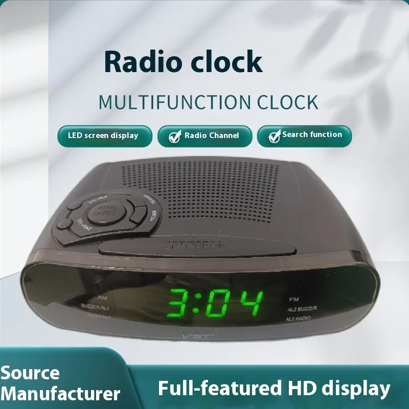 Alarm Clocks Radio with AM/FM Digital LED Display with Snooze Battery Backup Function Home Decor Desk Clock Digital Clock