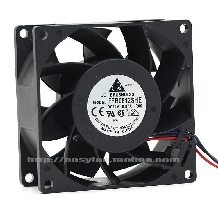 

NEW DELTA 8038 double ball bearing 3lines UPS 12V 0.87A FFB0812SHE-ROO cooling fan