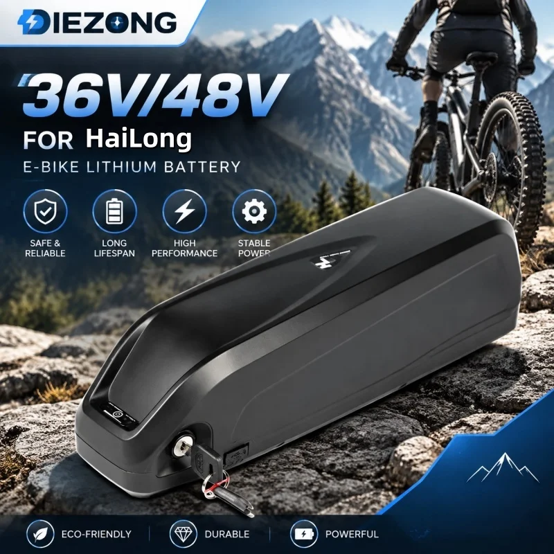 For Hailong No.1 Ebike Battery 36V 48V 20Ah Lithium Battery Pack for Mountain Electric Bicycle Outdoor Riding Spare Power Supply