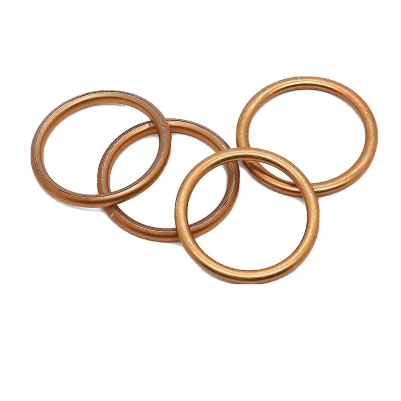 4PCS Exhaust Header Gasket Set For Suzuki Bandit GSF600 GSF650 GSF1200 GSF1250