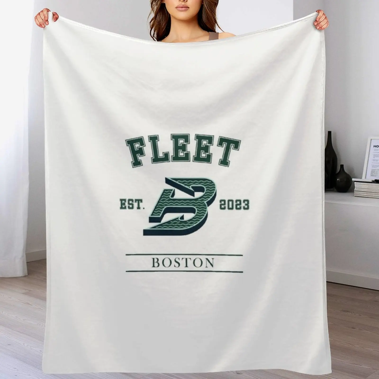 

Boston Fleet PWHL Vintage Logo Throw Blanket Cozy Throw Blanket Birthday Gift for Him Her