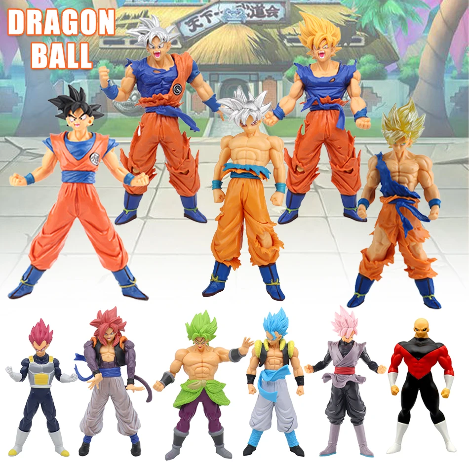 Anime 18CM Dragon Ball Z Super Saiyan Son Goku Broly Vegeta Anime figura de acción modelo regalos figuras coleccionables para niños