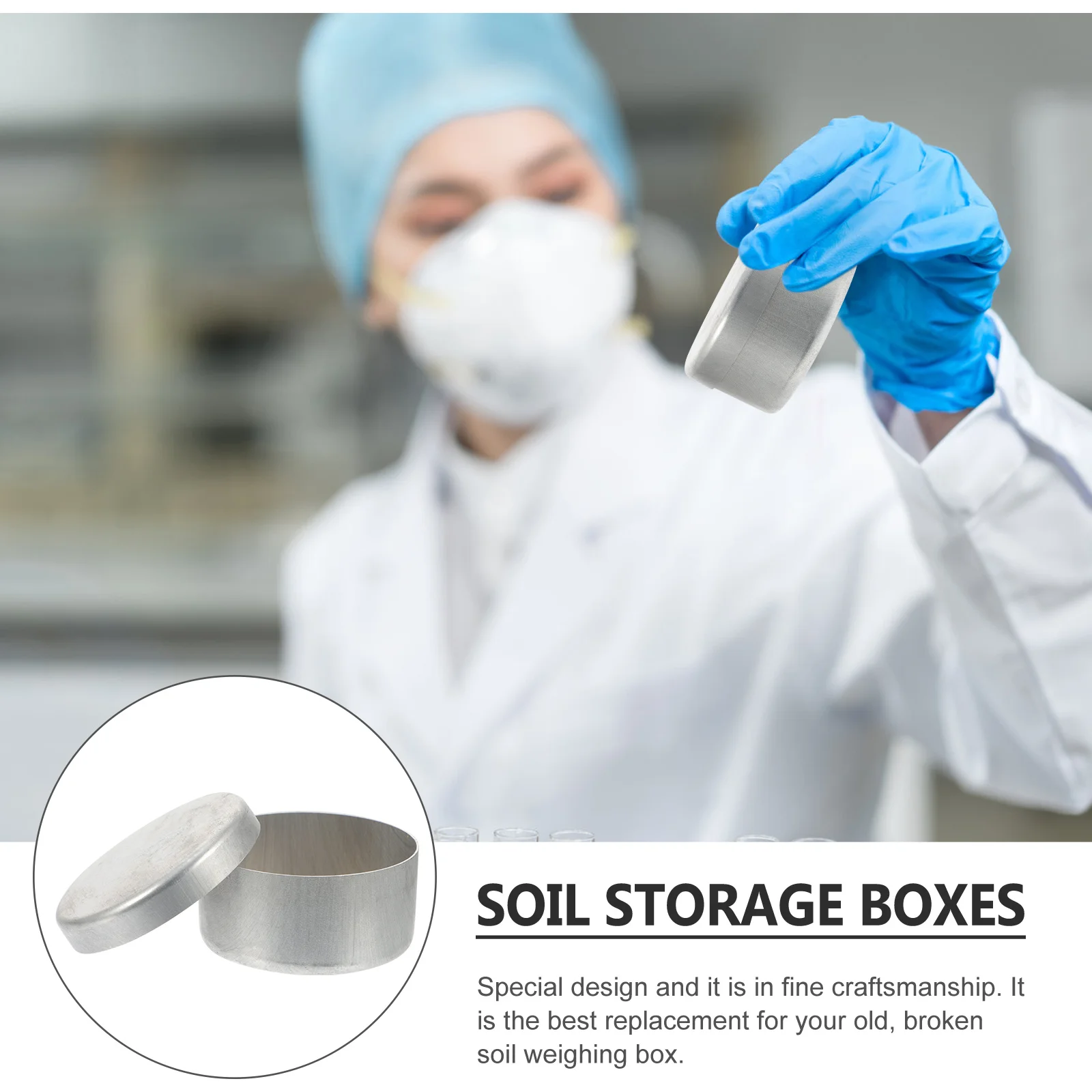 3Pcs Aluminum Soil Boxes Durable Weighing Holders for Lab Experiment Chemistry Teaching Sampling Soil Collection Round Tins