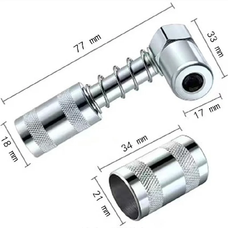 90 Degree Tap Nozzle Grease Gun Lubrication Tool Accessories Grease Coupler Connection Adapter