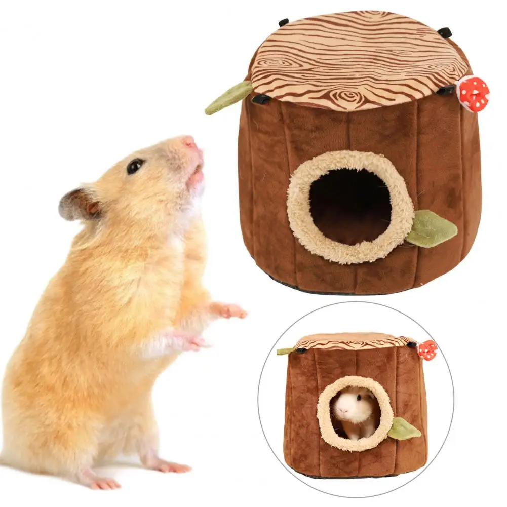 

Pet Bed for Small Pet Bed for Good Sleep Cozy Hamster Nest with Detachable Mat Spacious Hideaway for Small Pets Warm for Rabbits