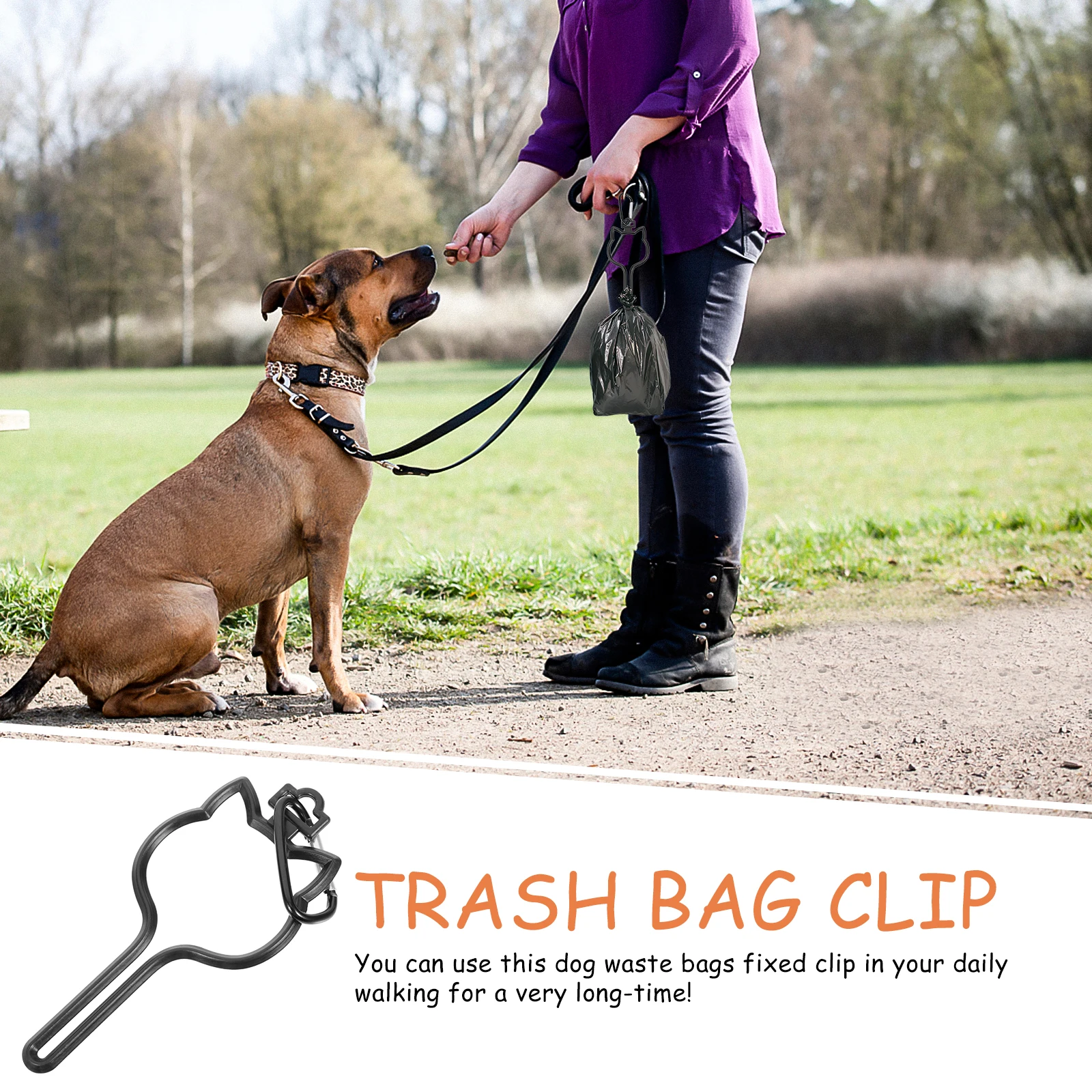 

8 Pcs Pet Poop Bag Holder Durable Plastic Dog Waste Holders Walking Accessories Lightweight Poop Clamps Garbage Bag Clips Pet
