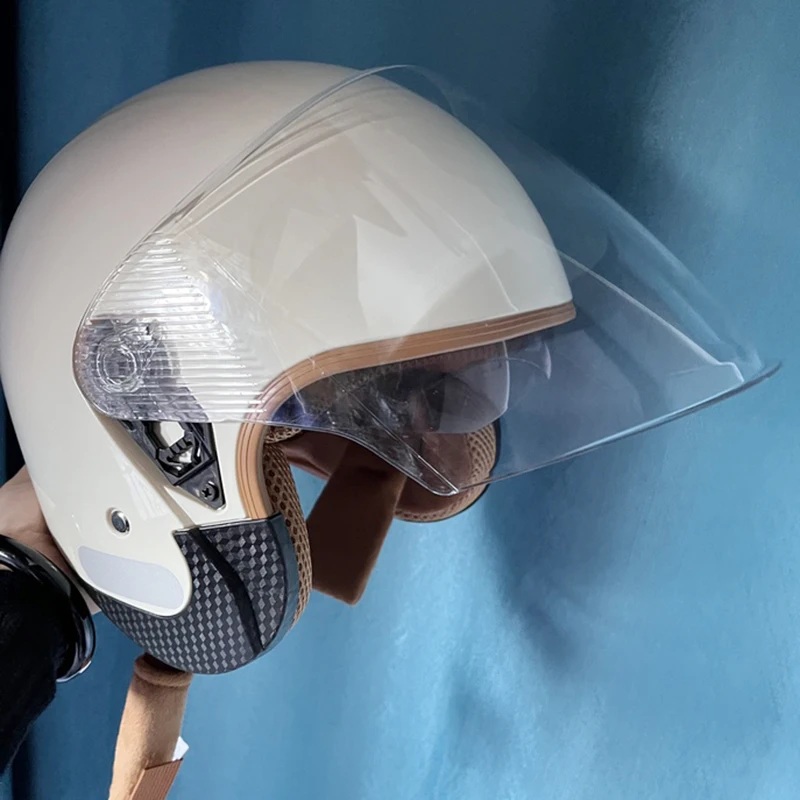 

Motorcycle Helmet Unisex All-Season E-Bike Helmet 3/4 Coverage with 3C Certification & HD Visor for Summer Riding