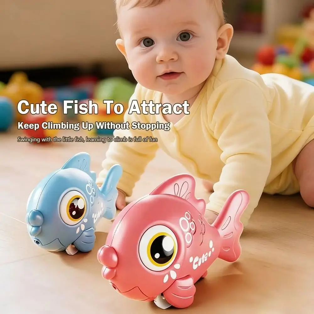 

Электрическая игрушка-рыбка с мультяшным дизайном, имитирующая движение, с функцией качания, звуком и светом