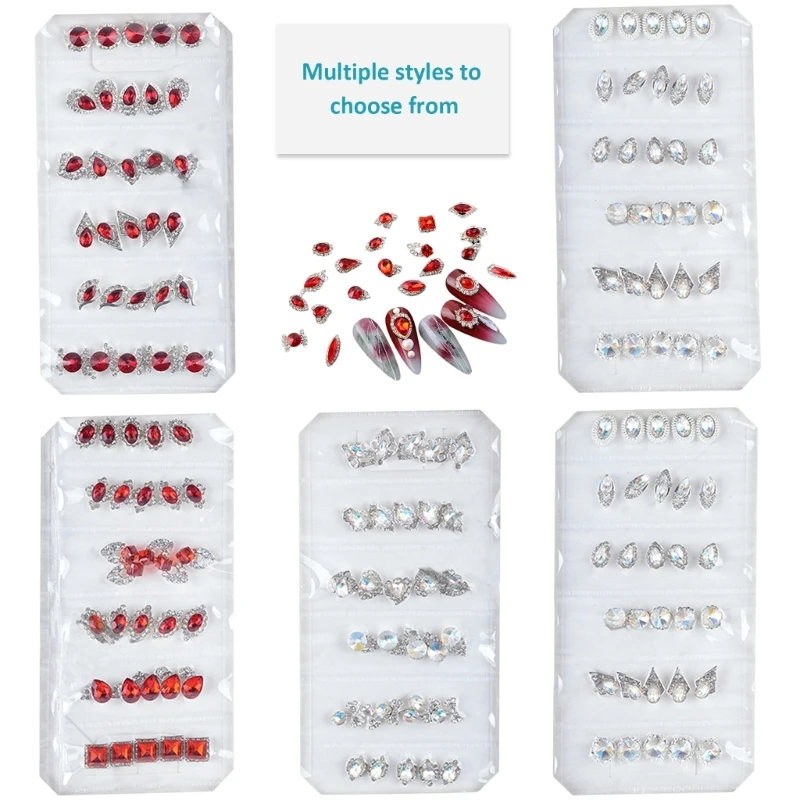 3D Metal Nails Rhinestones Jewelry Professional Parts Arts Decoration Drop Shipping