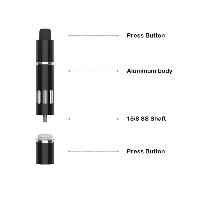 A34R Aluminum Alloy Pepper Grinder Thumb Push Button Practical Tool Salt Sea Spices External Grinding Spring Steel Mill