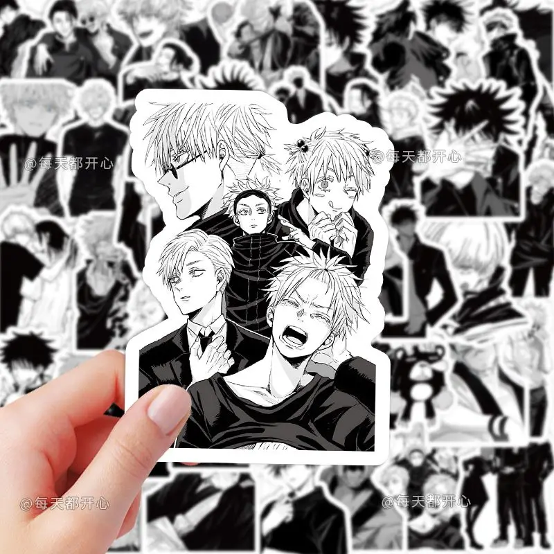 Jujutsu Kaisen Anime Student Sticker Gojo Satoru Itadori Yuji adesivi impermeabili custodia per telefono collezione di materiale scolastico giocattolo fai da te