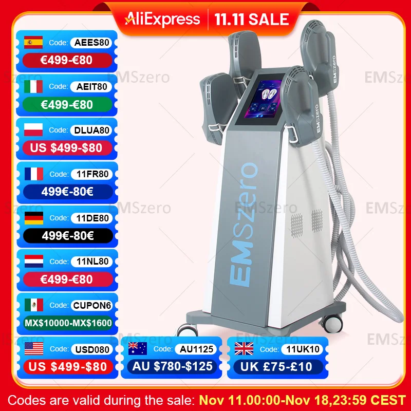 New EMSzero 15 Tesla 6500W High Power 200HZ EMS Body Sculpt Muscle Stimulate Slimming Machine