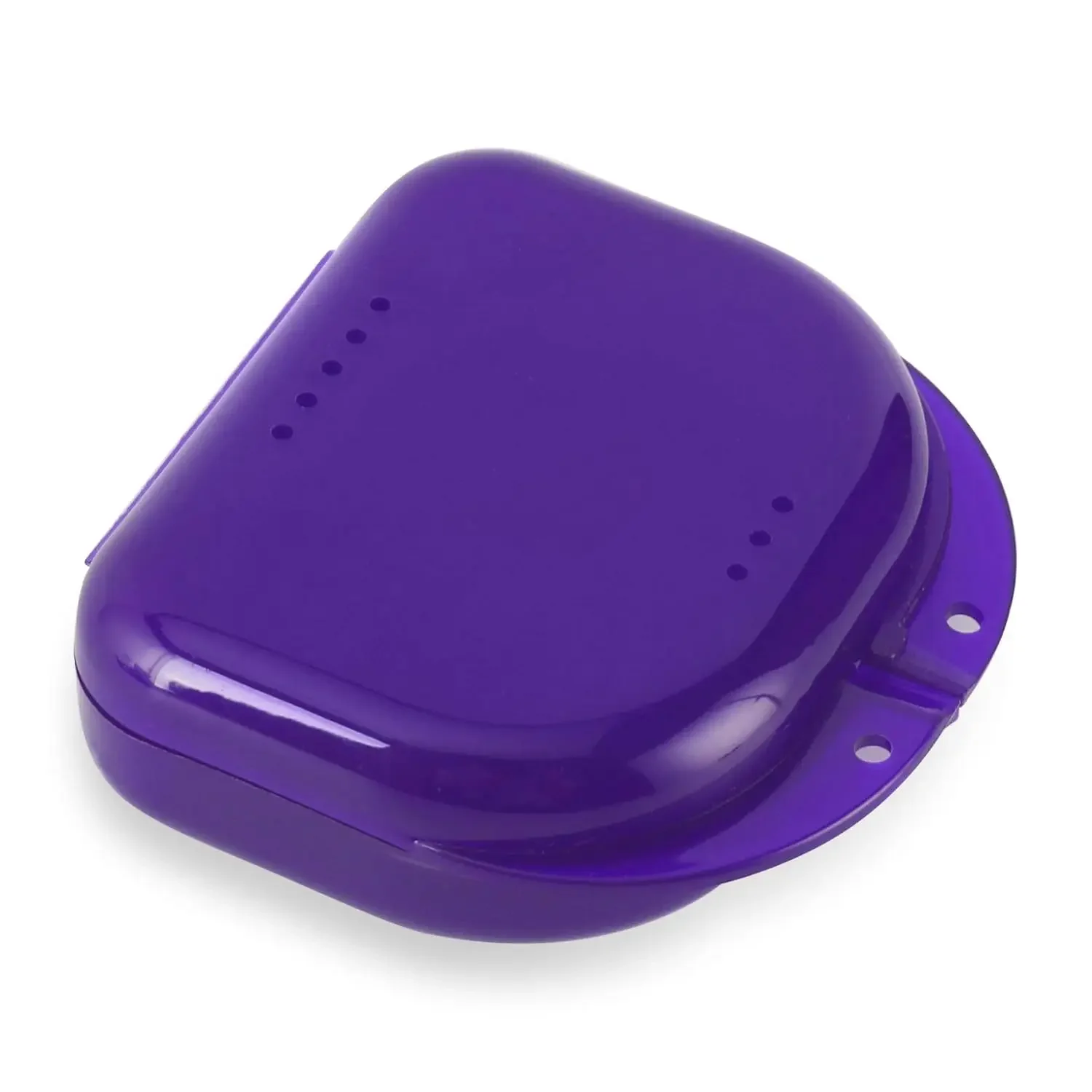 

Clear Aligner Case with Vent Holes for Retainer Storage, Portable Dental Guard Holder for Home, Office, Travel – Dark Purple