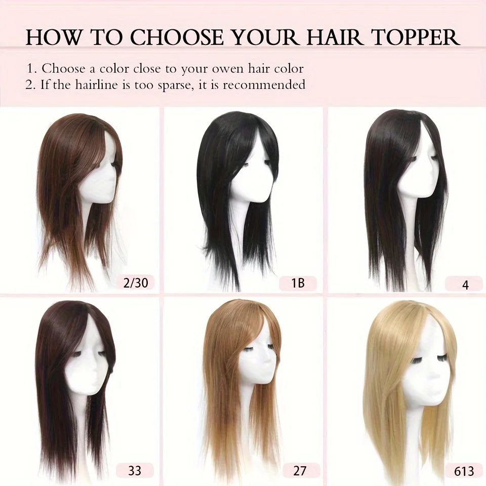 Hair Toppers for Women Clip in Hair Pieces Hair Topper for Thinning Hair Synthetic Straight Middle Part  Wiglets Hairpieces
