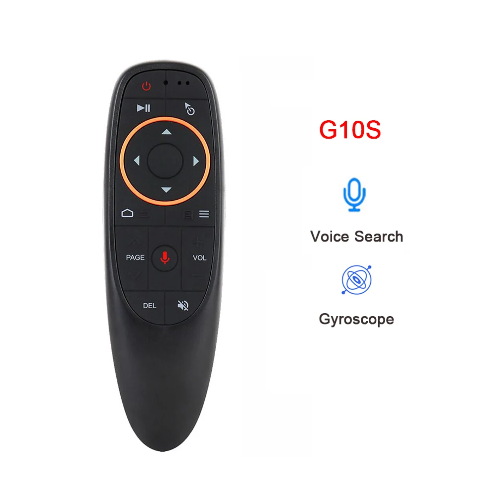 G10S 2.4G Wireless Air Mouse Voice Remote Control Smart 4 Types Black Motion Sensing Operation For TV Box Projecter Computer