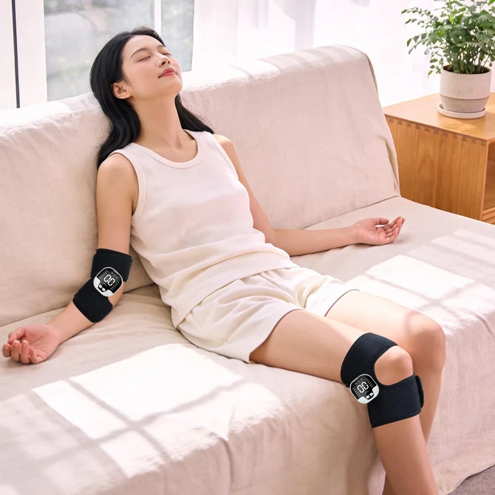 Masseur électrique pour poignet et main EMS - Stimulateur musculaire sans fil 6-en-1 à basse fréquence pour un soulagement rapide de la douleur