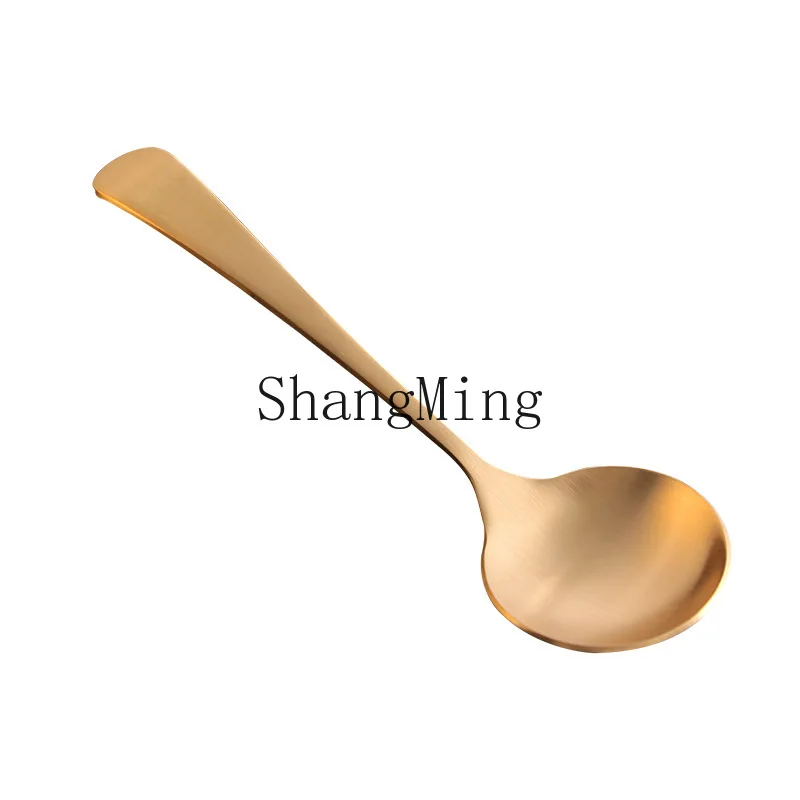 CL copper  pure copper household eating adult pure handmade creative cute high value thickened spoon round