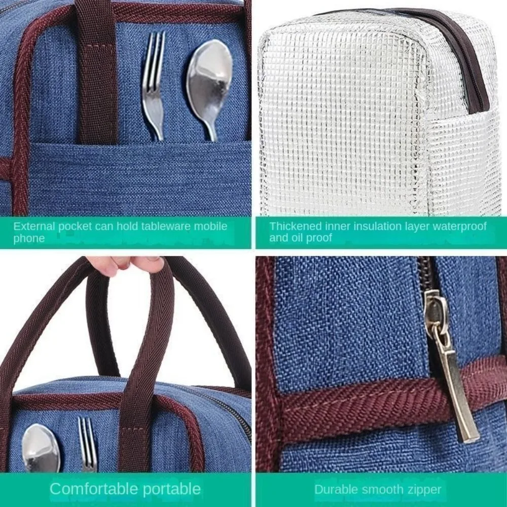 Stroller Hanging Design Insulated Lunch Box Large Capacity Thermal Bag Work