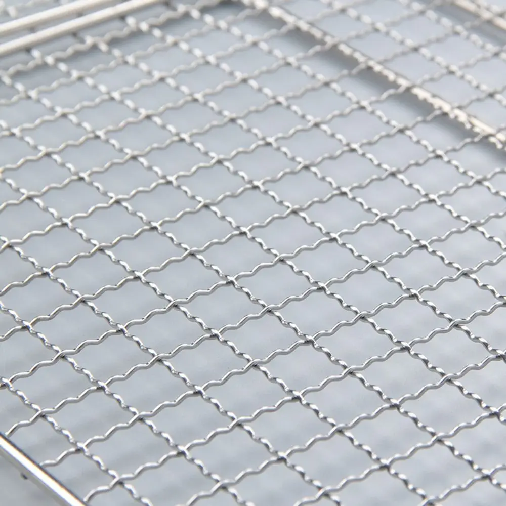 

Hot Iron/Stainless Steel Barbecue Net BBQ Tools Durable Vegetable Clip Silvery Grilled Fish Net Camping