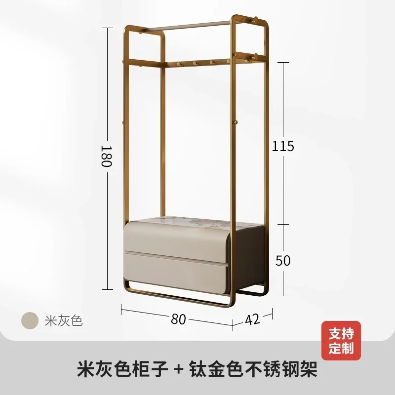 

GZ-16 light luxury coat rack household floor-to-ceiling stainless steel furniture high-end simple storage clothes hanging