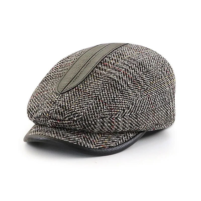 Unisex Autumn Winter Newsboy Caps Men And Women Warm Tweed Octagonal Hat For Male Detective Hats Retro Flat Caps chapeau