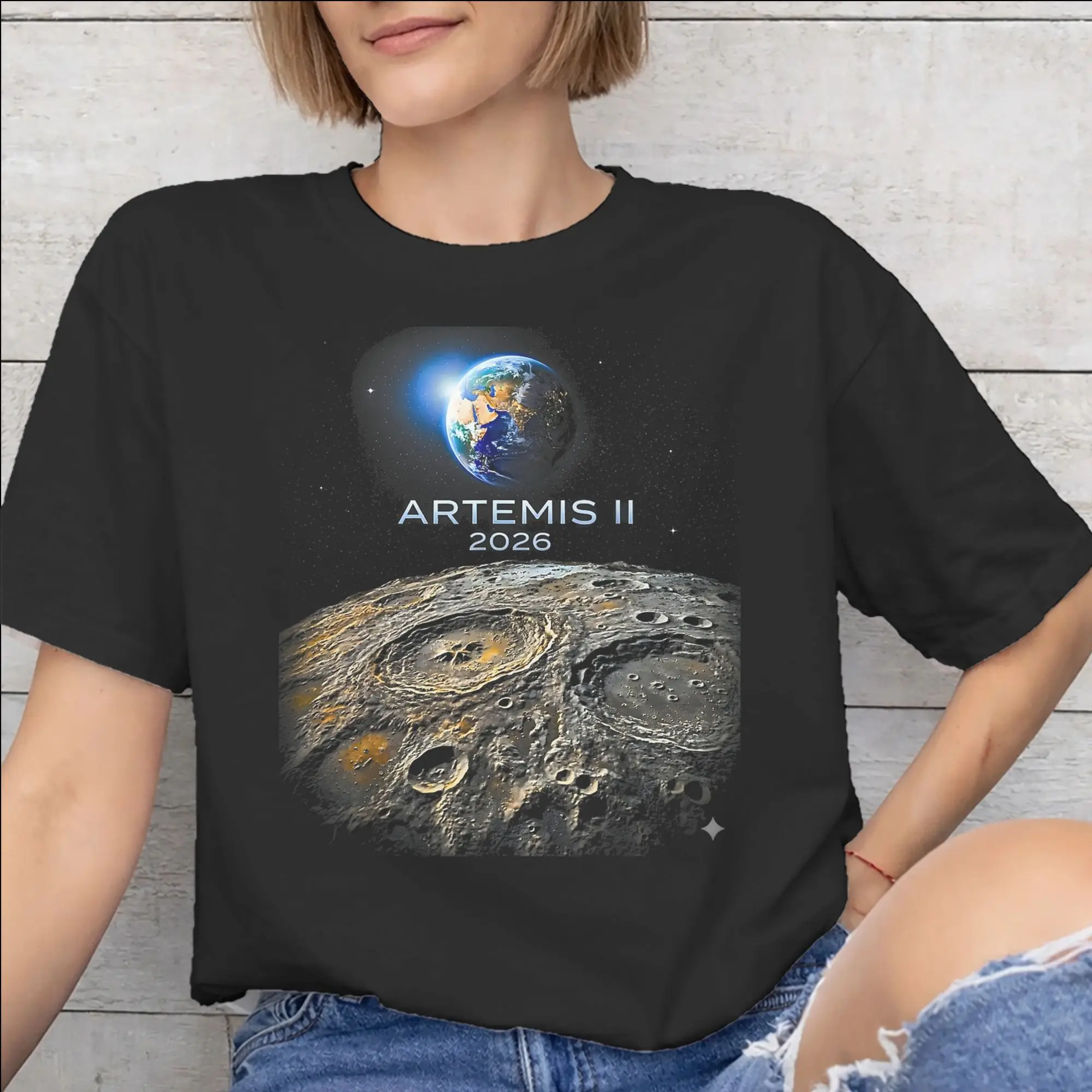 Back to the moon 2026 Artemis II Tee Shirt for Men Women Graphic Print T Shirts  Cotton Clothing