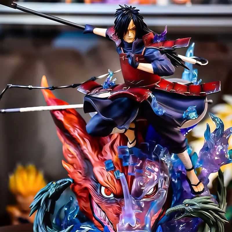 En Stock véritable Uchiha Madara Figure pleine Injection de carburant dessin animé Figurine d'animation ornements Acgn modèle cadeau