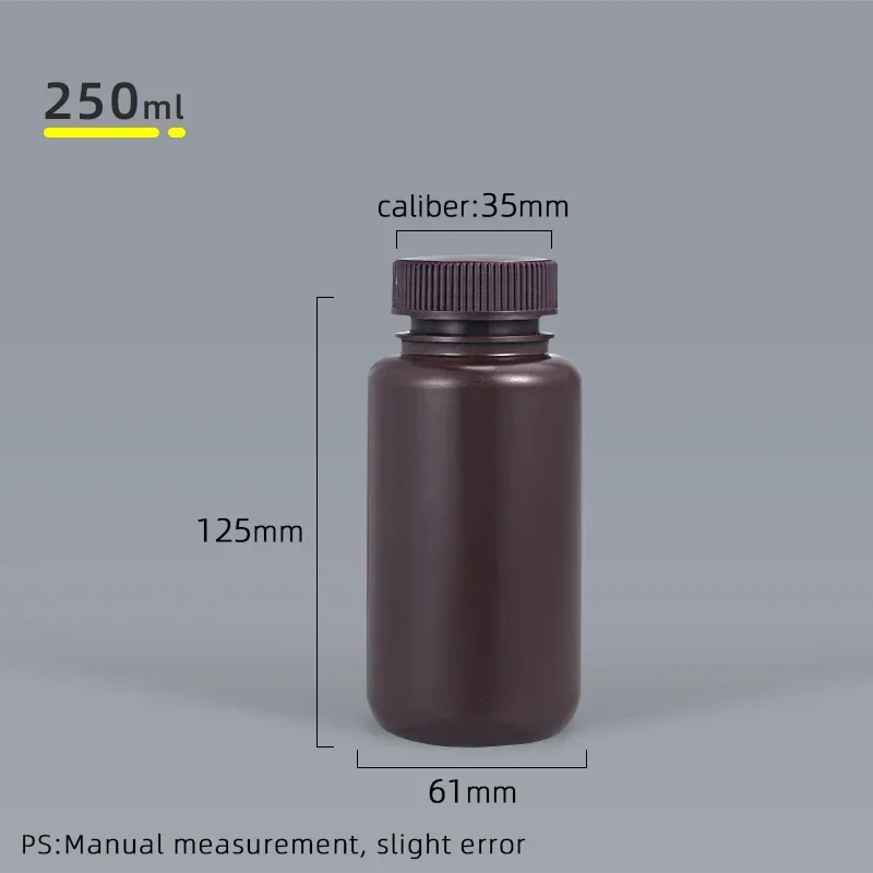 2Pcs 250ML Empty refillable bottles with Lid Wide Mouth Storage Container Leakproof Food Grade Polypropylene Bottles