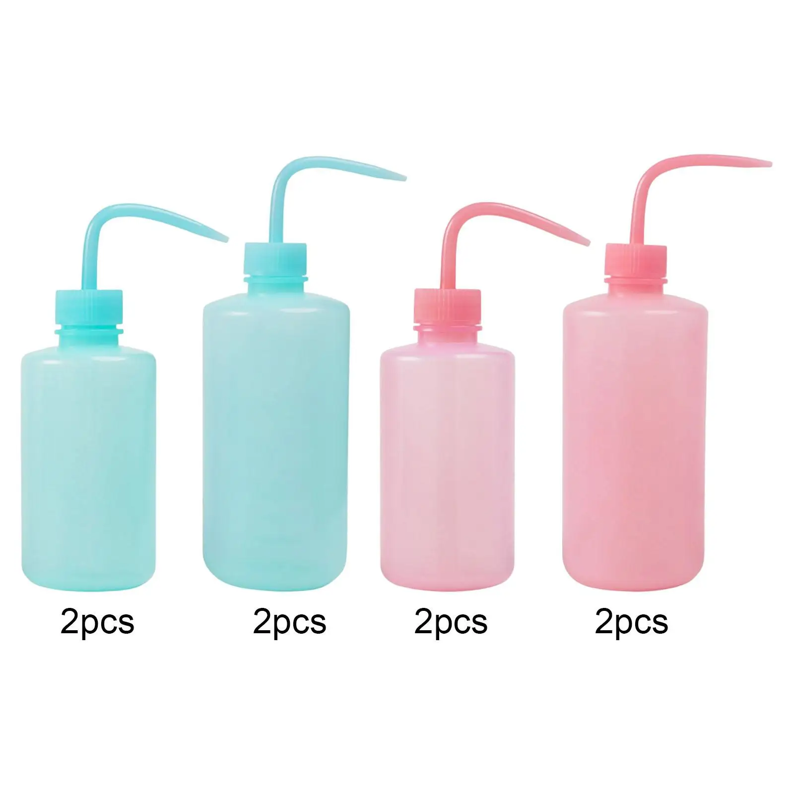 2 Pieces Wash Bottle Diffuser Squeeze Bottle with Scale Labels Plastic