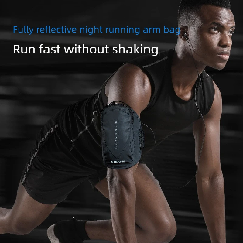 Tas Lengan Olahraga Fitness Tas Lengan Lari Multifungsi Ringan dan Tipis Tahan Air dan Tahan Keringat Refleksi Malam Hari