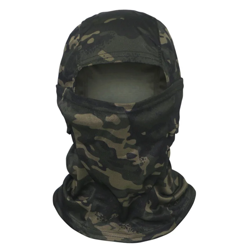 Portable Breathable Camouflage Balaclava Cap Custom Logo Ultra-Thin Lightweight Cycling Full Face Mask Men Head Cover