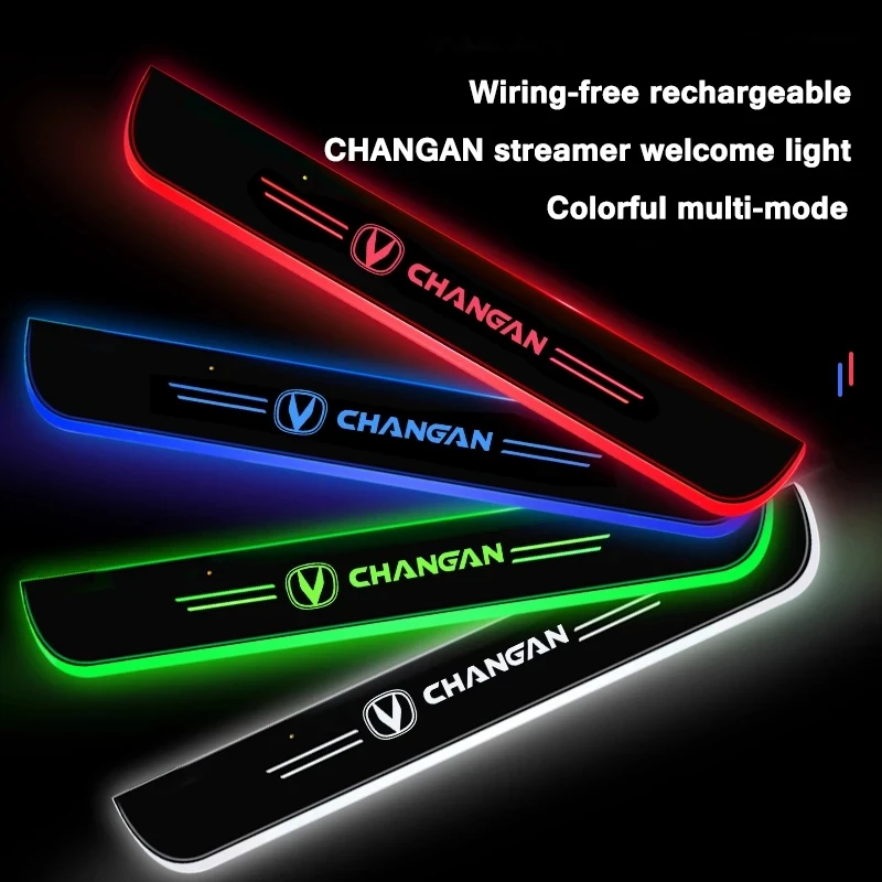 Nuevo USB coche 7 colores LED luz de Pedal inalámbrico para Changan CS75 CS35 CS15 CS95 CS55 CS85 UNI-V UNI-T UNI-K Seer Aslvin V3 V7 PLUS