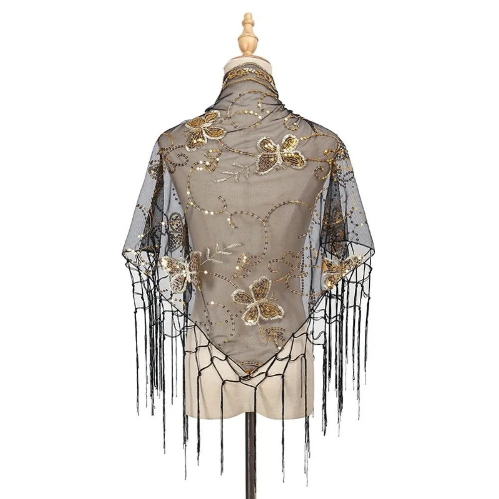 

Casual Lace Flower Lace Scarf Shawl Thin Vintage Bandanas for Women Cute Triangle Head Scarf Pastoral Style