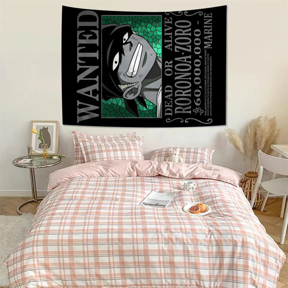 Cool Boy R-Roronoa Z-Zoro Cartoon Tapestry Art Science Fiction Room Home Decor Wall Hanging Sheets