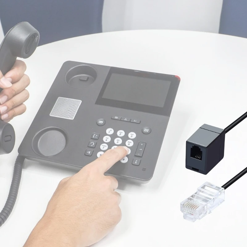 كابل محول الشبكات RJ45 إلى RJ11، محول الإنترنت إلى الهاتف، كابل محول RJ45 إلى RJ11 35 سم