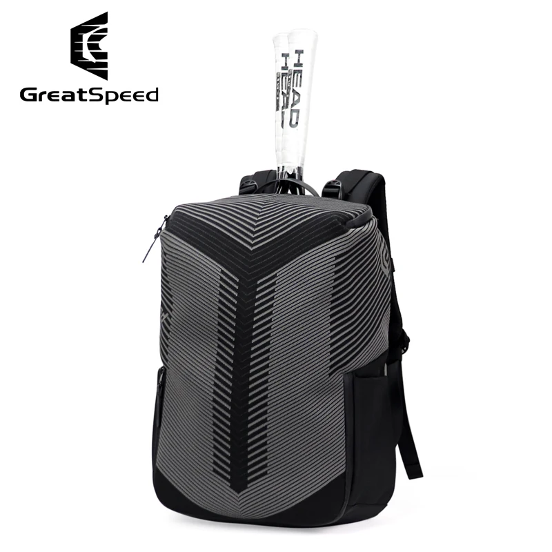 

GreatSpeed Tennis Racquet Backpack Men Women 2R Squash Badminton Pickleball Padel Tennis Bag Portable Tennis Sporting Backpack
