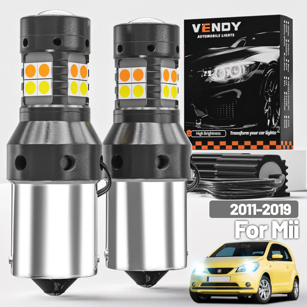 2 stücke Für Seat Mii 2011-2019 Dual Modus LED Blinker + Tagfahrlicht DRL 2012 2013 2014 2015 2016 2017 Canbus Zubehör