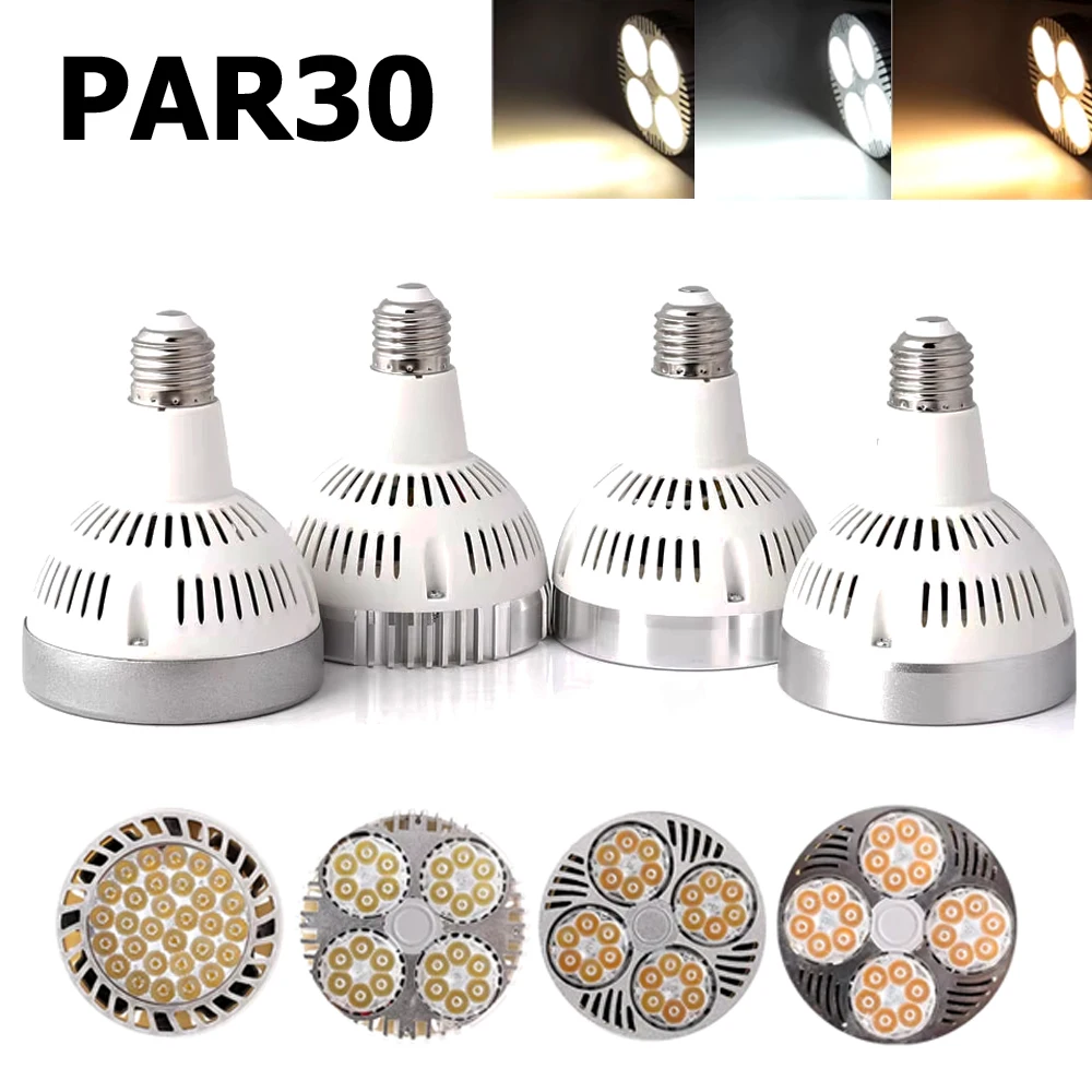 

35W 45W PAR30 LED PAR Light 30 E27 Bulb Spotlight 220V 3000K Warm White Spotlights 2835SMD Bright Spot Home Lights Decoration