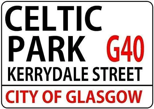 Unoopler Celtic Park Kerrydale Street London Road Style Metal Sign 8x12 Scottish Football Gift sign