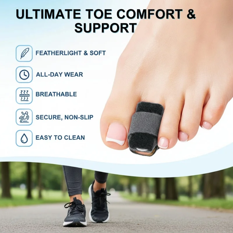 2pcs Soft Toe Pads | Built-in Aluminum Plate Support, Sole Plate with Toe-Loop Design to Prevent Slipping, Velcro Design.