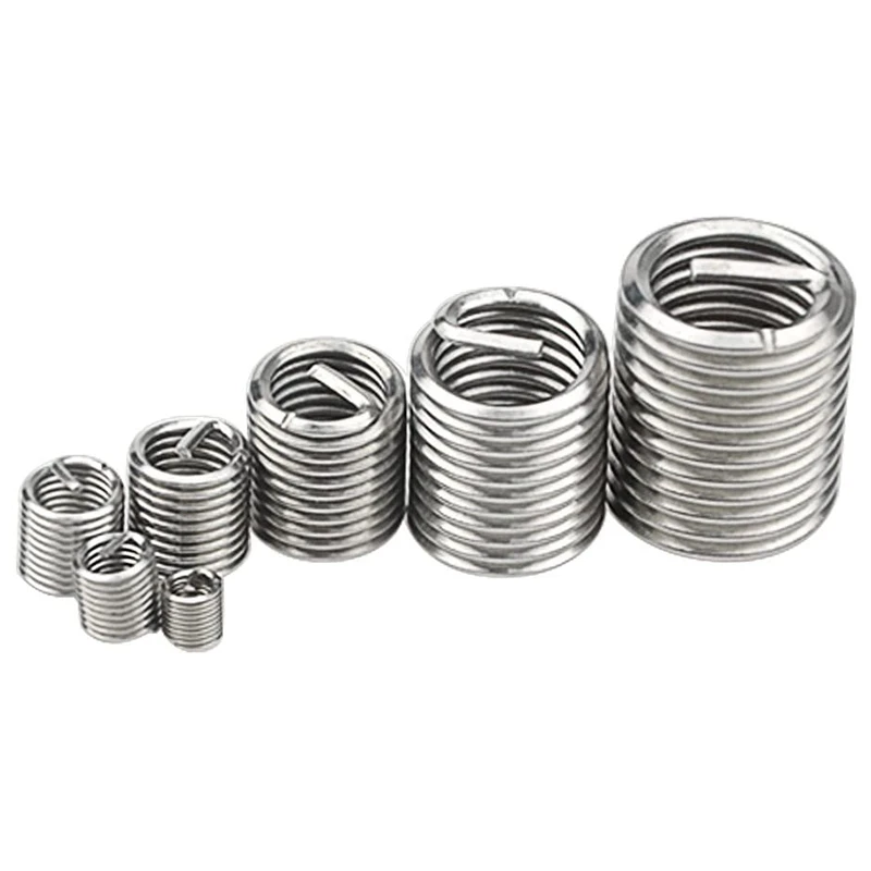 Kit de inserción de rosca autorroscante de acero inoxidable, 70 piezas, M2, M2.5, M3, M4, M5, M8, tornillo ranurado autorroscante