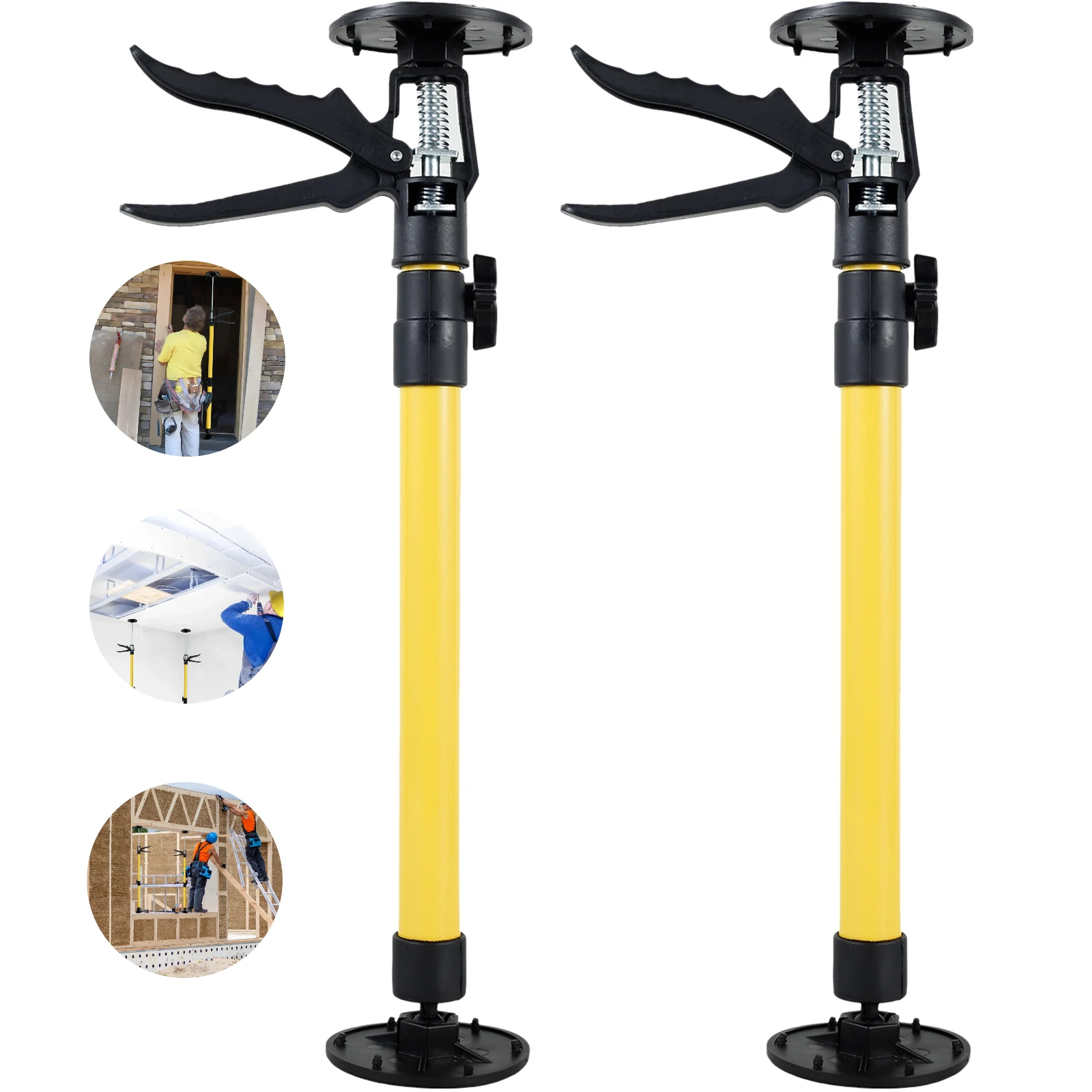 2Pcs Telescopic Support Rod Adjustable Length Hand Support System Heavy Duty Telescopic Quick Support Rod Non-Slip