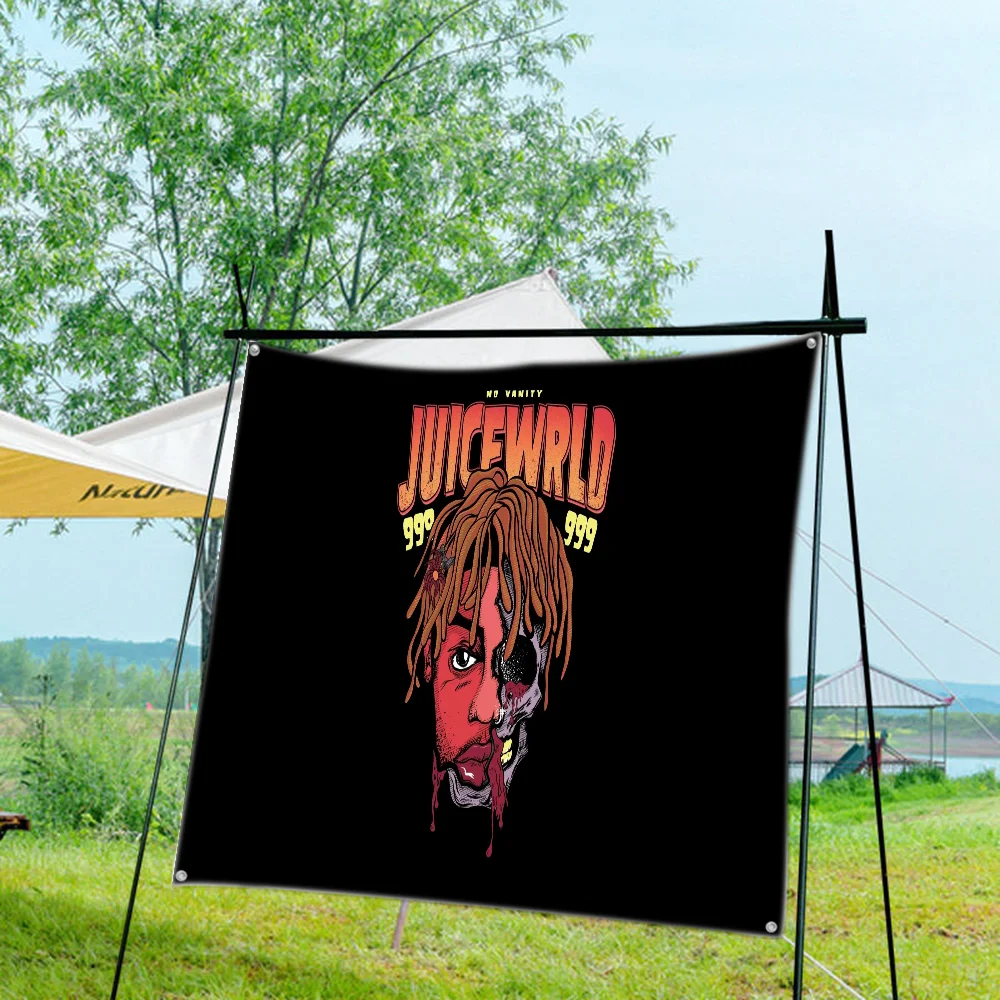 Rapper J-Juice W-Wrld Flag Creative Pattern Polyester Printed Banner Hand Pulled Advertising Class Camping Birthday Outdoors