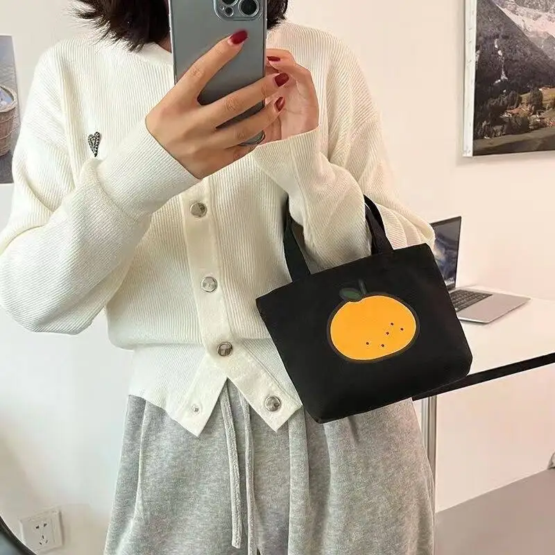Korean style makeup bag, portable lipstick brush storage, versatile work women's bag, handheld phone storage bag