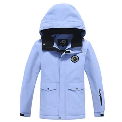 Children's 2025 New Ski Suits Boys Girls Snow Clothes Coats Outdoor Waterproof Warm Winter Snowboard Jacket Kids Hoodie Tops